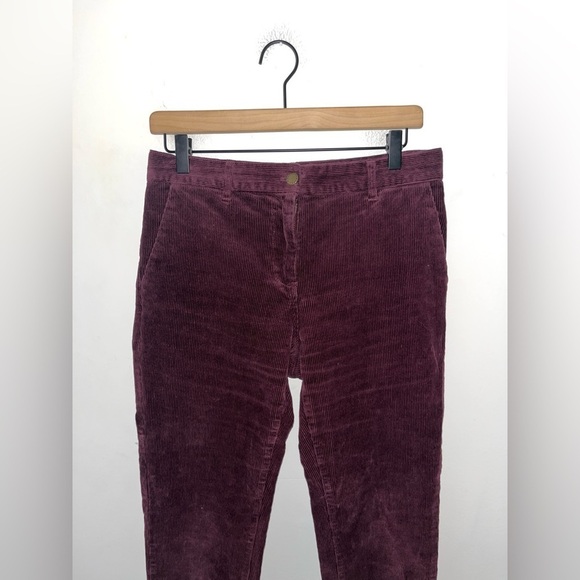 BARBOUR Essential Maroon Purpleish Cord Chinos Size 4 - Picture 8 of 14